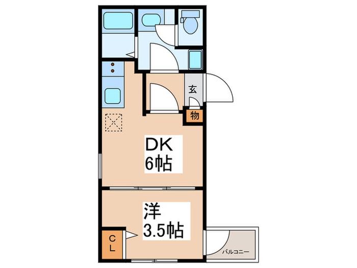 THE RESIDENCE NIHONBASHI(1DK/2階)の間取り写真