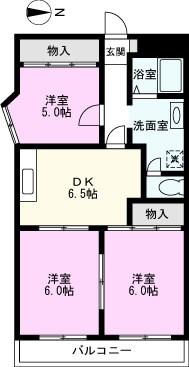 第2千代田マンション(3DK/2階)の間取り写真