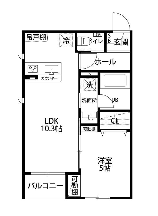 ブランフォーレ(1LDK/2階)の間取り写真
