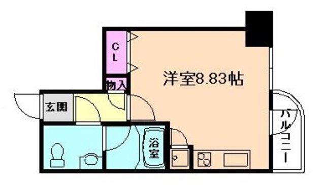 ライブコート北梅田(ワンルーム/10階)の間取り写真