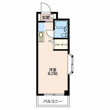 アネックス山手(ワンルーム/1階)の間取り写真