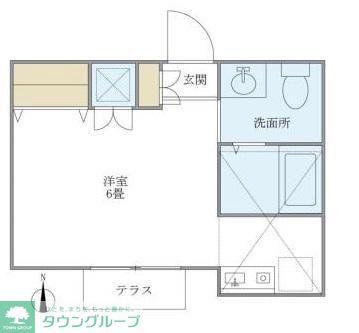 カルム吉祥寺(1K/2階)の間取り写真