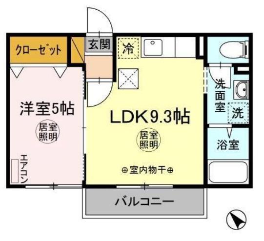 サニーコート8(1LDK/1階)の間取り写真