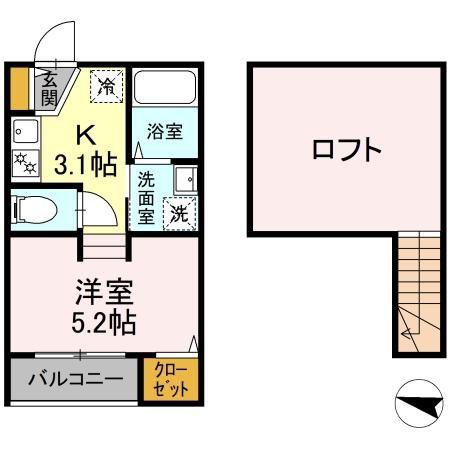 MODERN PALAZZO 須屋BALM(1K/1階)の間取り写真