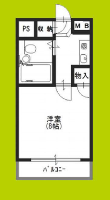 クリスタ 天王寺(1K/6階)の間取り写真