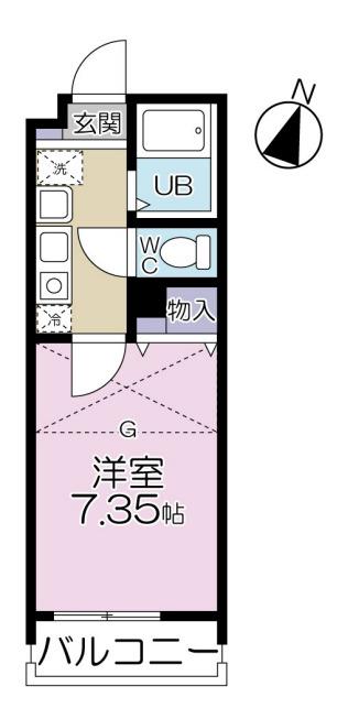 グランビル阿佐ヶ谷(1K/2階)の間取り写真
