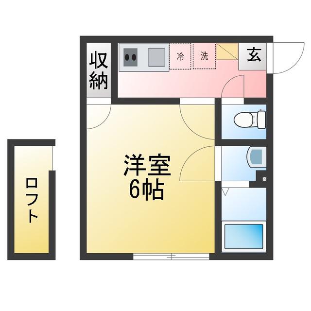 クレッシェレ小机(1K/1階)の間取り写真