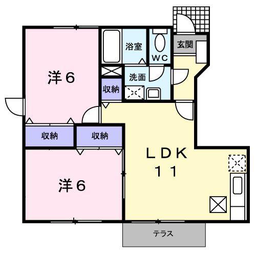 コーポ クレストール(2LDK/1階)の間取り写真