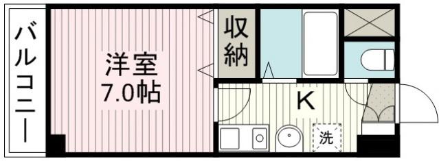 アーバンS(1K/2階)の間取り写真