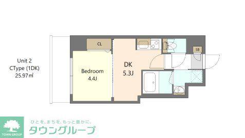 S-RESIDENCE高島平ASOLEA(1DK/3階)の間取り写真