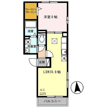 コートフォルム成育(1LDK/2階)の間取り写真