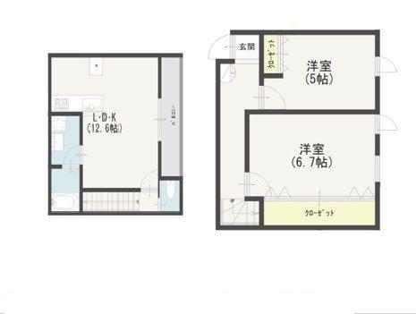 IMAGAWA MID GARDEN SUITE(2LDK/1階)の間取り写真