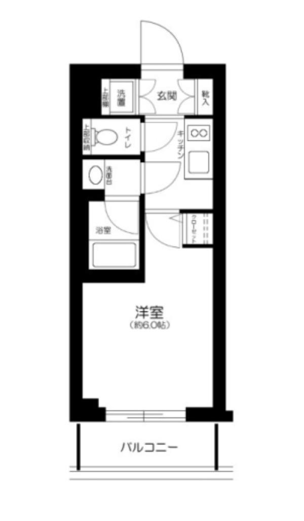 RISINGPLACE綾瀬(1K/3階)の間取り写真