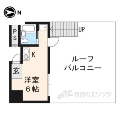MONTAGNE西陣(1K/5階)の間取り写真