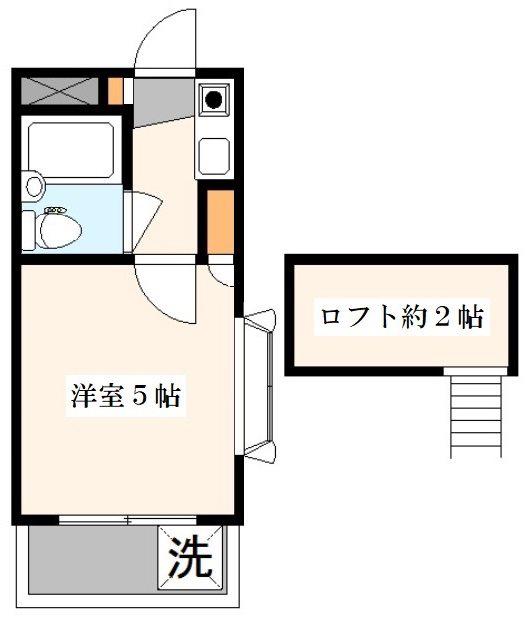 サニースポット経堂(1K/2階)の間取り写真