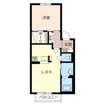 MAISON CHARME A(1LDK/2階)の間取り写真
