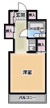 トップ西巣鴨(1K/2階)の間取り写真
