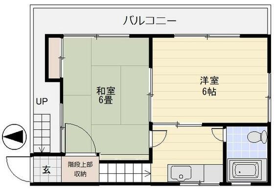 中山ビル(2K/3階)の間取り写真