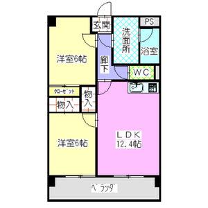 レージュソレーユ(2LDK/3階)の間取り写真