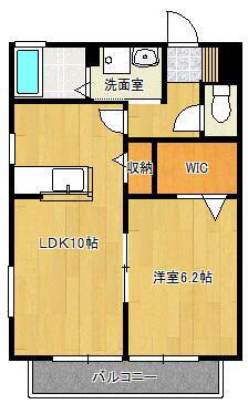 ニューポート北柏(1LDK/1階)の間取り写真