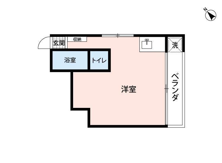 中原ビル(ワンルーム/2階)の間取り写真