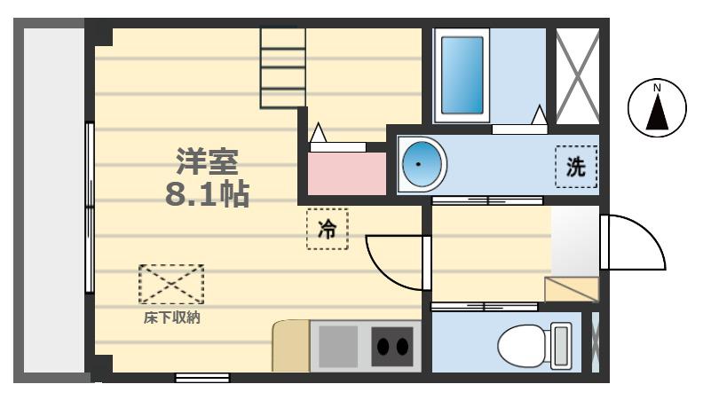 エリーゾ表参道(1K/5階)の間取り写真