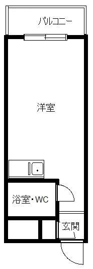 メゾンブランシュ不動前(1K/5階)の間取り写真