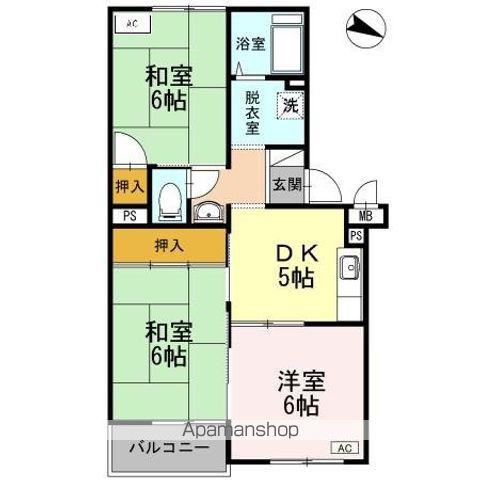 若草ハイツ(3K/3階)の間取り写真