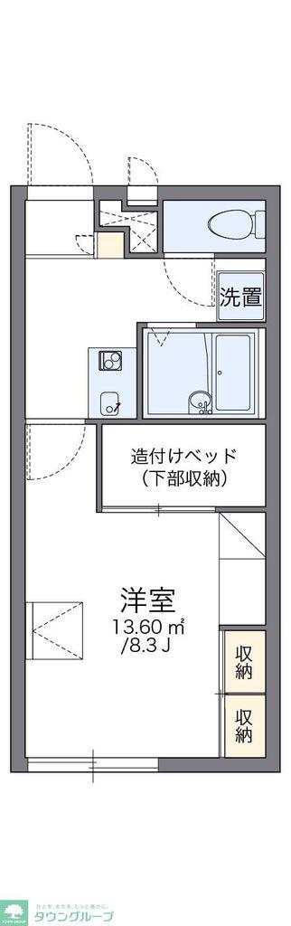 レオパレスコンフォート(1K/2階)の間取り写真