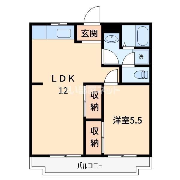 シティ・コスモ都(1LDK/2階)の間取り写真