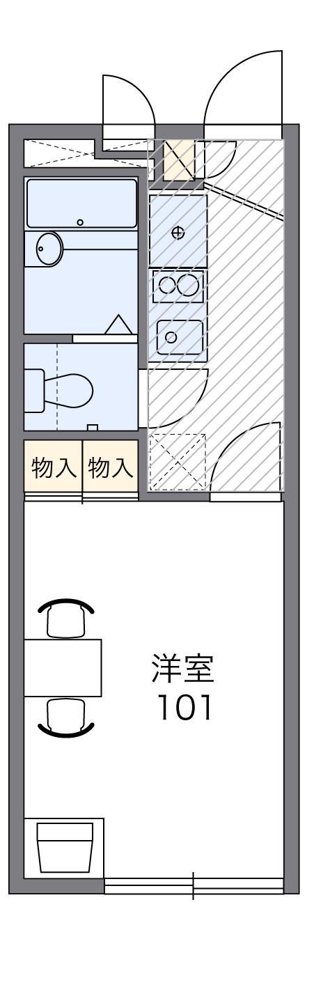 レオパレスアゼリアI(1K/1階)の間取り写真