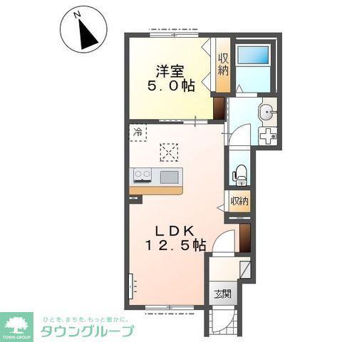 グランデ弐番館(1LDK/1階)の間取り写真