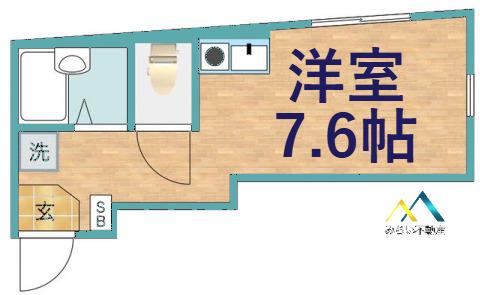グリテラティ山手(ワンルーム/2階)の間取り写真