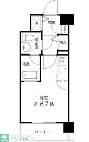 サンセール与野本町(ワンルーム/1階)の間取り写真