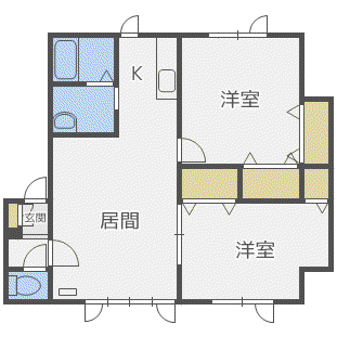 セジュールME2号館(2LDK/1階)の間取り写真