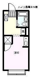 ハイツ長嶋 N棟(ワンルーム/2階)の間取り写真