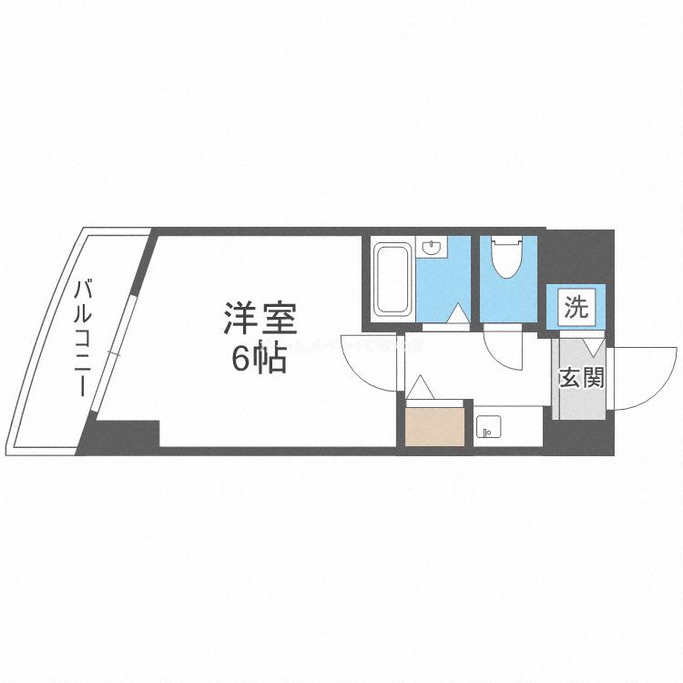 ラナップスクエア新福島(1K/5階)の間取り写真