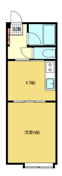 コーポワタナベ(1K/1階)の間取り写真