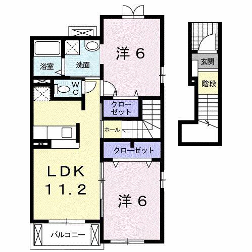 サンブリーズ(2LDK/2階)の間取り写真