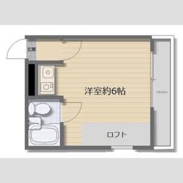 メゾン住吉大社(ワンルーム/2階)の間取り写真