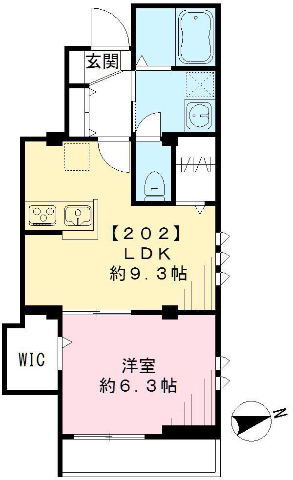 アーバンビオス(1LDK/2階)の間取り写真