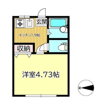 ハイツプリマベーラ(1K/1階)の間取り写真