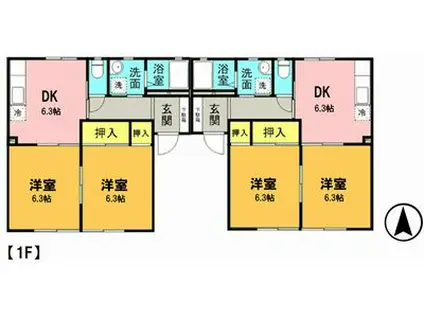 エトワール(2DK/1階)の間取り写真