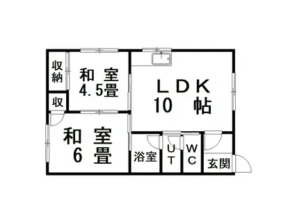 石川マンション(2LDK/1階)の間取り写真