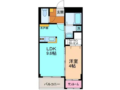 アイヴィータ泉 EST(1LDK/2階)の間取り写真