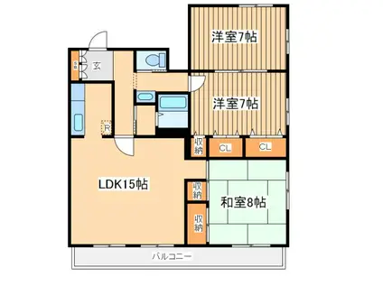 レジデンスインザマ(3LDK/3階)の間取り写真