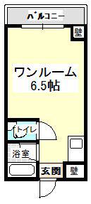 藤田マンション(ワンルーム/5階)の間取り写真