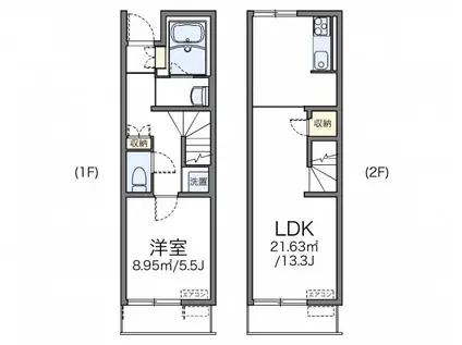 レオネクスト高木吉山(1LDK/1階)の間取り写真