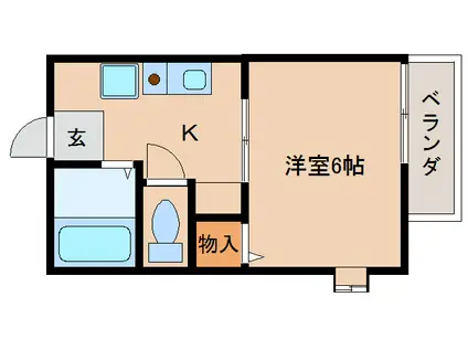 エルハイツ(1K/2階)の間取り写真