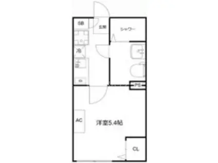 MQUARTO船堀III(1K/2階)の間取り写真